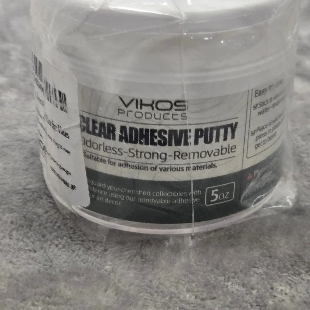 Vikos Products Clear Adhesive Putty 5oz Odorless Strong Removable Museum Gel Wax